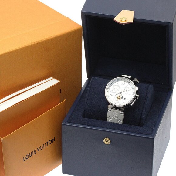 LOUIS VUITTON Tambour Moon Star Q8G00 Date Chronograph Quartz Ladies _882549 - Picture 1 of 7